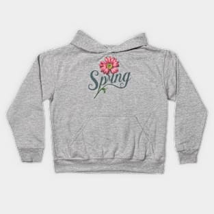 Spring Flowers Bloom Floral First day of Spring Kids Hoodie